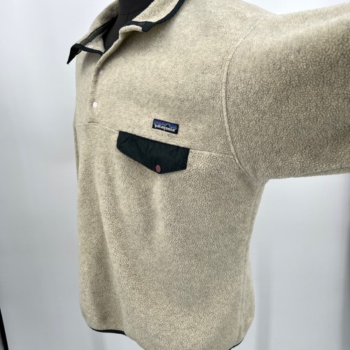 Patagonia Synchilla Snap-T Fleece Pullover Oatmeal Heather and Black Size XL - Picture 4 of 8