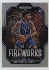 2023-24 Panini Prizm Draft Picks Fireworks Silver Dereck Lively II #15 14rz