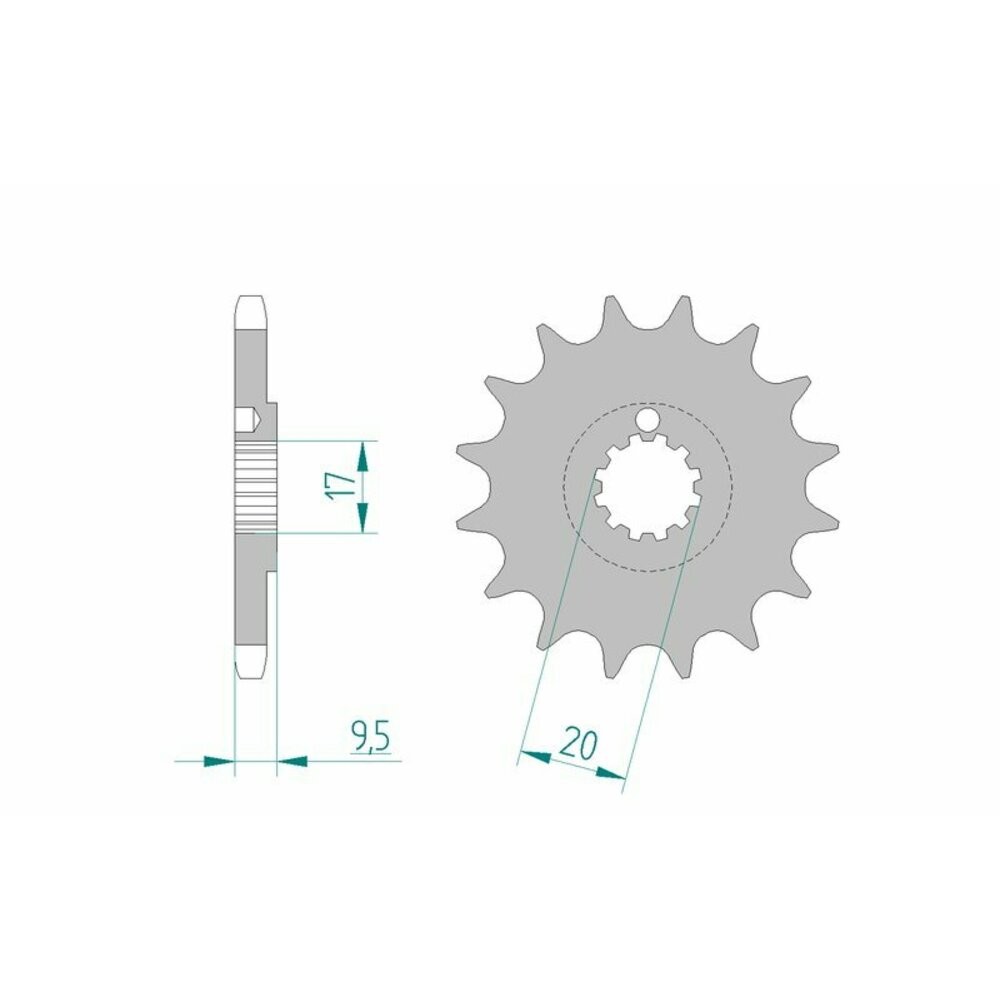 Standard Steel Pinion 94202-Step 428 For Motorcycle Parts Accessories