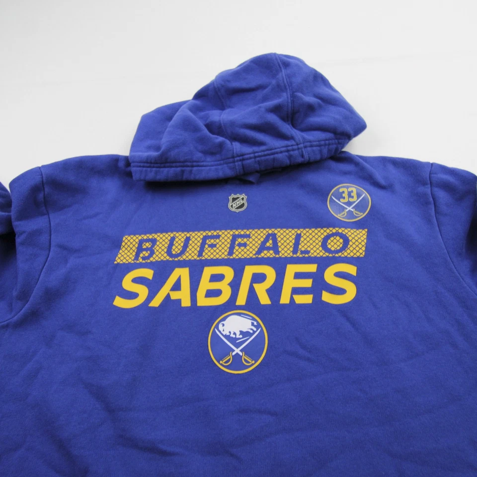 Buffalo Sabres Fanatics NHL Pro Authentics Sweatshirt Men's Blue Used - Image 2 of 4