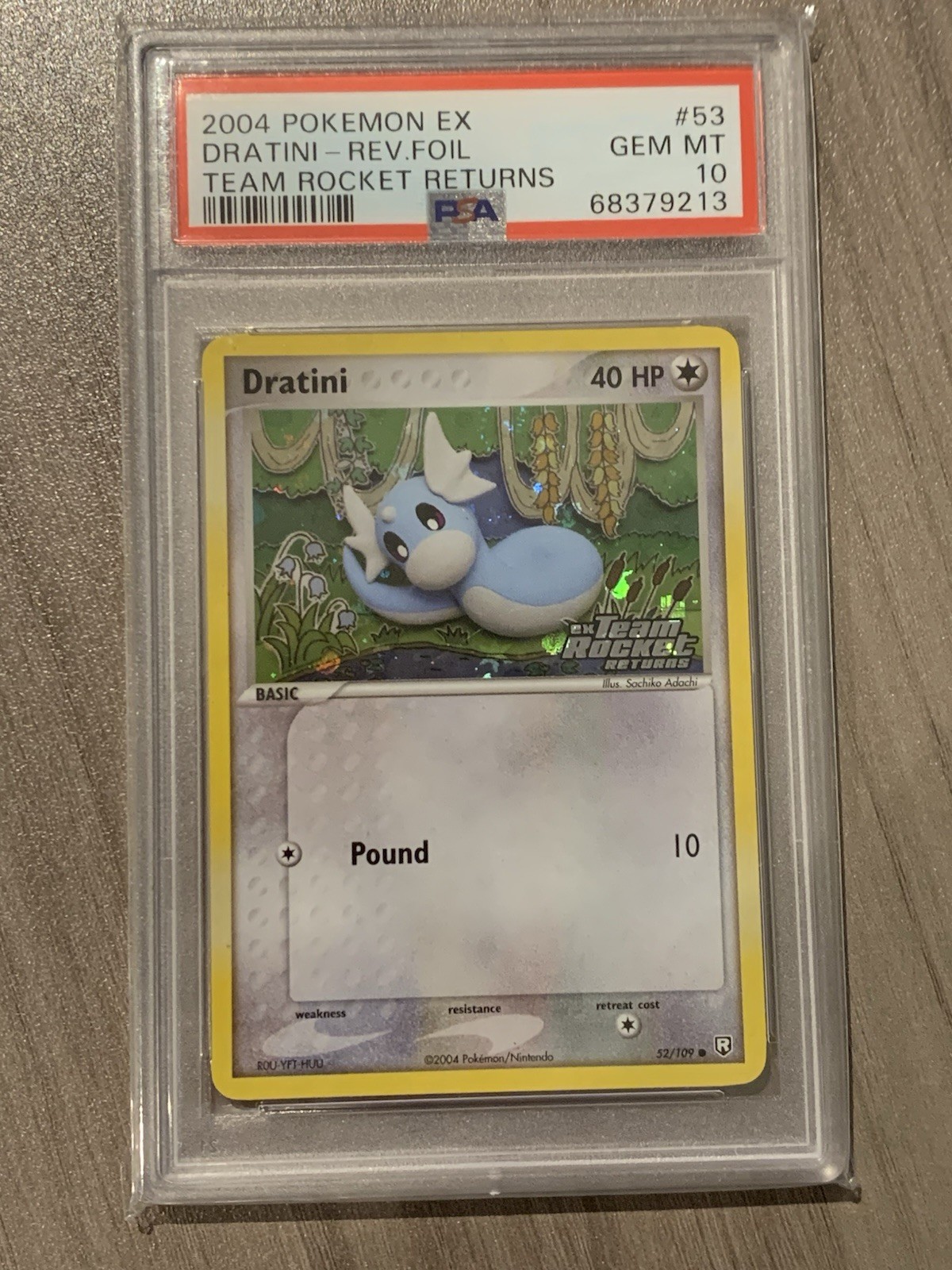 Pokemon Dratini Team Rocket Returns 52/109 Reverse Holo Stamped PSA 10 Pop 21!