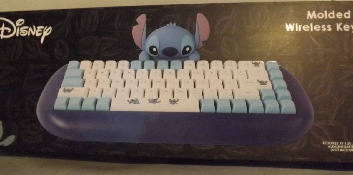 Disney Stitch Molded Buddy Wireless Keyboard Removable 3D Stitch 