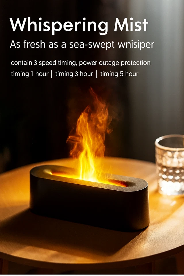 Aromatherapy Essential Oil Diffuser 150ML Black | Quiet Humidifier Air Freshener - Image 3 of 4