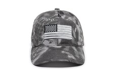 Kryptek Raid American Flag Baseball Hat   USA Flag Patch, One Size