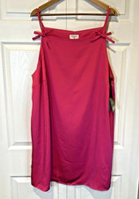 Kate Spade x Target Slip Dress Size XXL Hot Pink Satin Bow Straps Shift NWT