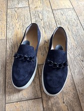 Blue Suede Loafers From Russell & Bromley Size 6