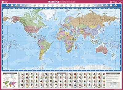 Ordnance Survey - World Miller Projection - Sheet map - E245z