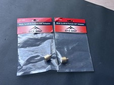 Brass Tripod Screw Adapter 1/4 Male To 3/8 Female Lot Of 2x