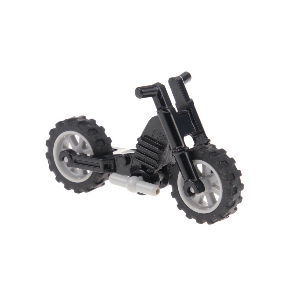 1x LEGO Motorcycle Chassis Black Short Bracket Wheels Stand 52035c01 50862c01