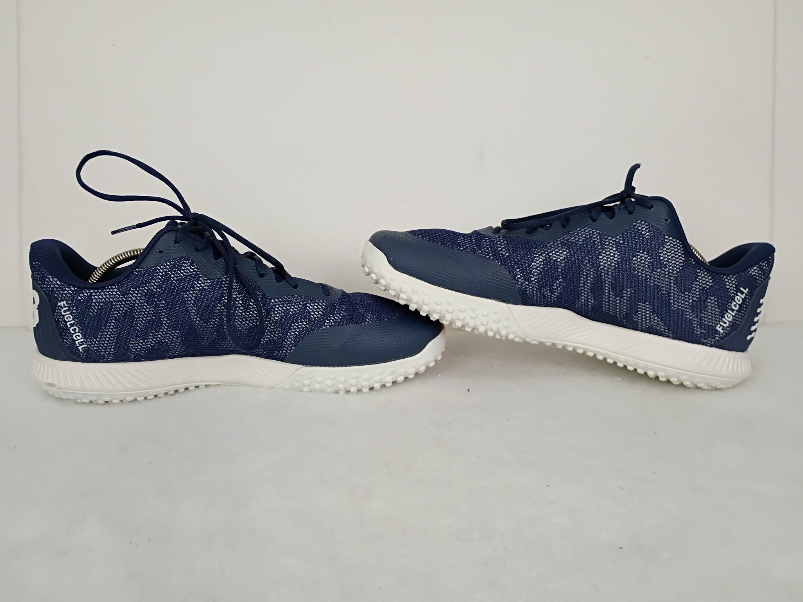 New Balance Mens 14 FuelCell 4040v7 Navy Blue White Baseball Turf Trainer Shoes thumbnail 12