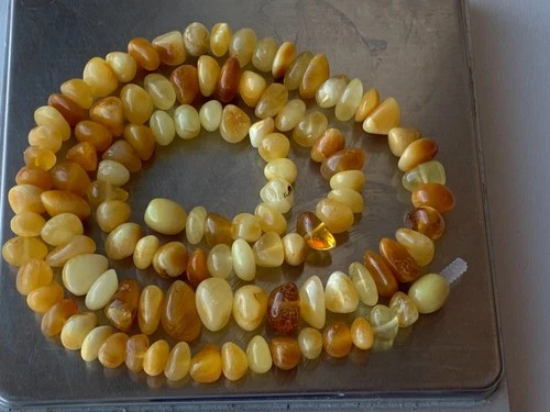 RARE! Natural Vintage Amber Beads Antique Baltic Old Necklace 20,64  gr