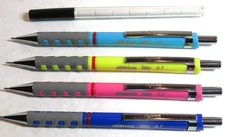 VARIETY SET OF 4 rOtring Tikky Mechanical Pencil, 0.7 mm, +9 FREE SPARE ERASERS
