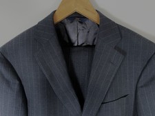 Brooks Brothers 346 Stretch 42R 2pc Suit Gray Pinstripe Jacket Pants W37