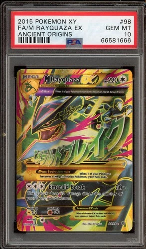 Pokemon M Rayquaza EX XY Ancient Origins Full Art #98 PSA 10 Gem Mint