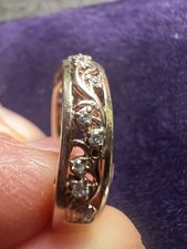 Clogau Vine of Life Ring Rose & Yellow Gold with 14 Diamonds. Size N -N.5 9ct