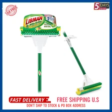New- Libman Nitty Gritty Roller Sponge Mop with Scrub Brush