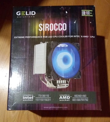 Gelid Solutions Sirocco RGB CPU Kühler AMD +Intel Sockel NEU  (C8)