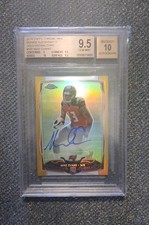 2014 MIKE EVANS TOPPS CHROME MINI GOLD REFRACTOR AUTO RC /10 BGS 9.5 10