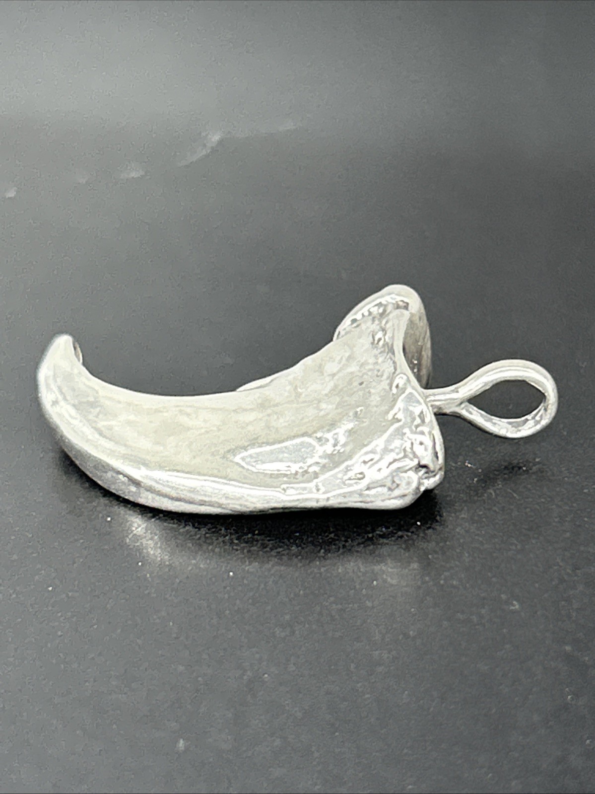 Solid Sterling Silver Cast Claw Pendant Vintage U… - image 4