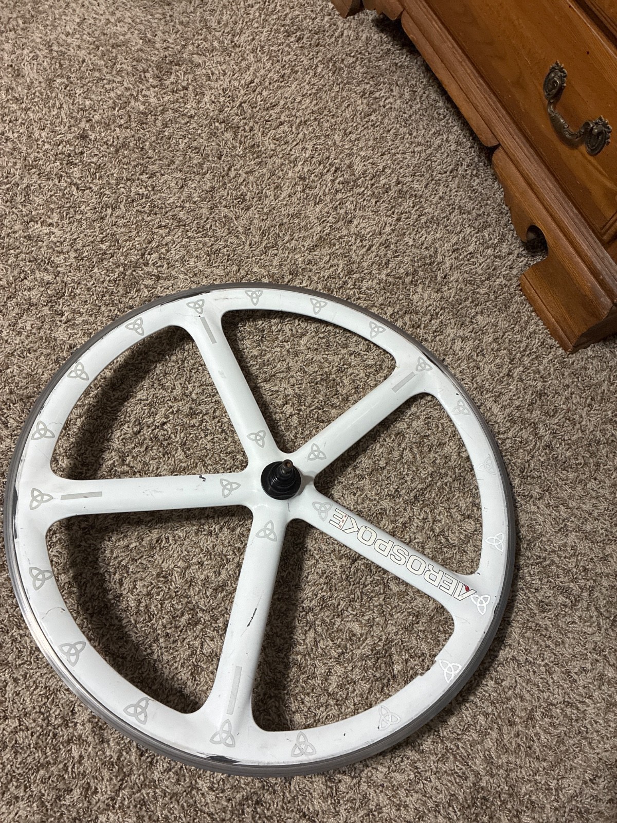 Vintage Aerospoke Rear & Front  White True NICE 700C