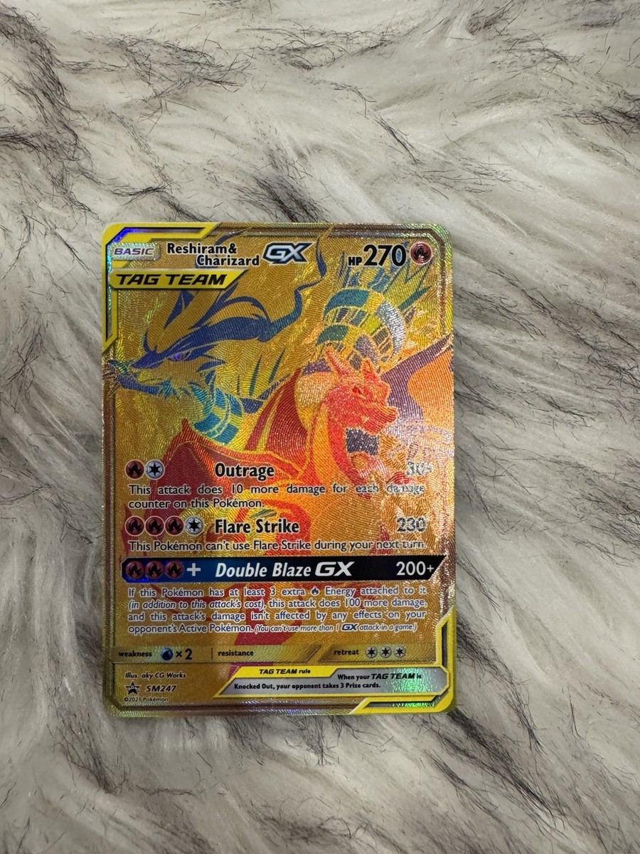 Pokémon Reshiram & Charizard GX TAG TEAM Ultra Rare Holo 220/173