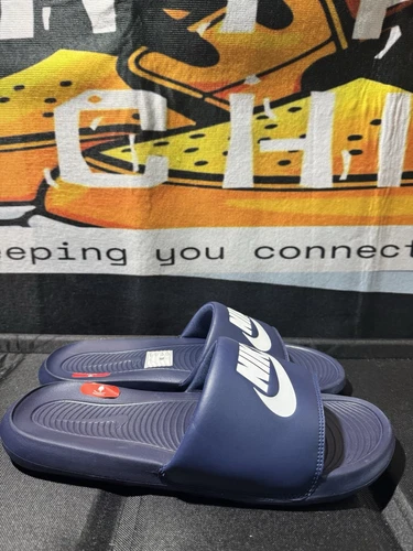 Nike Uomo Victori One Slide Taglia 14 CN9675 401 Midnight Navy Ecc. Condizioni