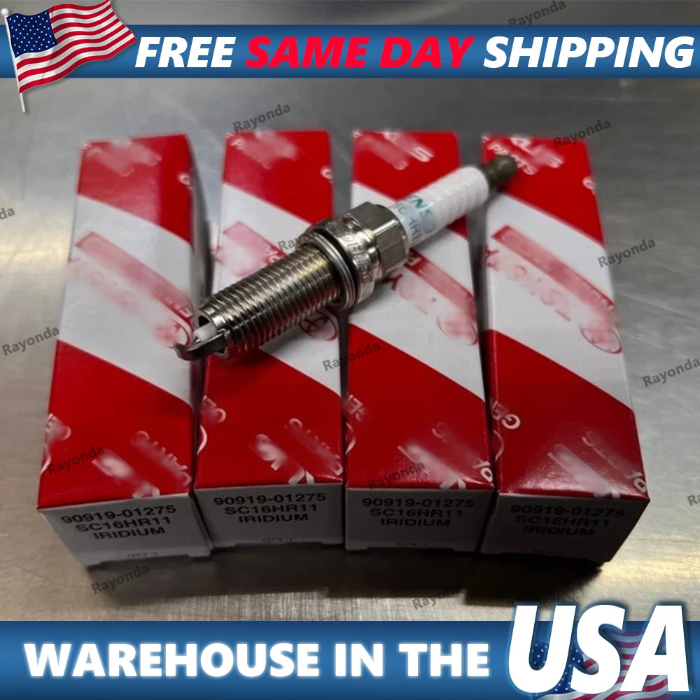 New OEM Genuine Toyota 2ZR-FE 1.8L Iridium Spark Plugs Set of 4 90919-01275