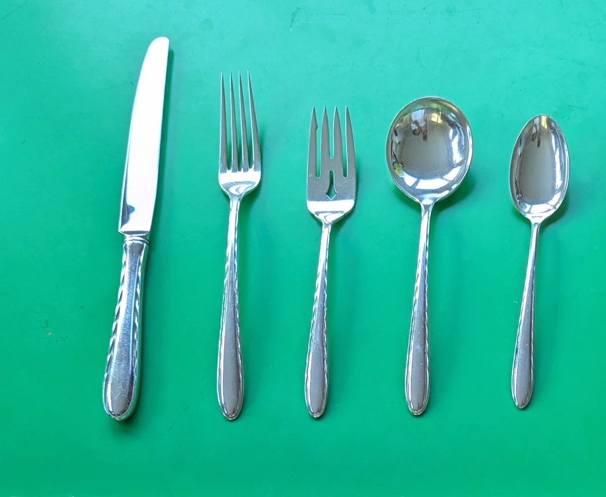 Towle Silver Flutes Antique US Sterling Silver Flatware Sets for