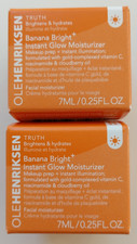 OLE HENRIKSEN BANANA BRIGHT INSTANT GLOW MOISTURIZER FACE CREAM 2 X 7ML TRAVEL