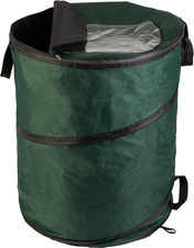 Wakeman Outdoor Trash Can - 46-Gallon Collapsible Garbage Can with 3 Stakes - Po