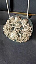 Pretty Classic Potpourri Jar Glass with Metal Lid Flowers Crinolin Lady