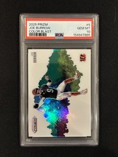 Joe Burrow 2025 Prizm Color Blast PSA 10 GEM MINT Case Hit SSP Bengals #5