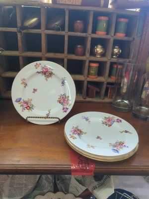 Dresden Rose Spode Copeland Dessert Salad Plate Set Four Floral