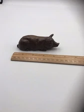 Carved Wooden Pig