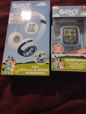 Bluey Touchscreen Children's Smart Watch with Silicone Strap and Blue Case,