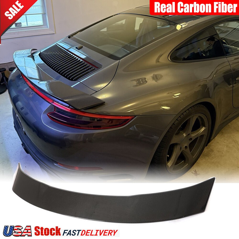 Fit For Porsche 911 991 2016-2018 Real Carbon Fiber Rear Trunk