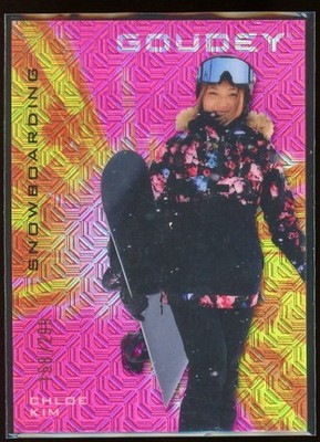 2021 UD Goodwin Champions CHLOE KIM #G17 Goudey Platinum Pink Traxx Olympic /299