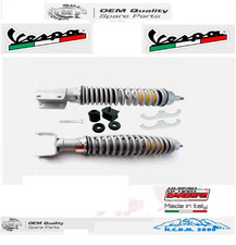 KIT TUNING SPORT AMMORTIZZATORI GRIGI VESPA PX 125 150 200 REGOLABILI CARBONE GR