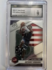 2020-21 Panini Mosaic #252 - ANTHONY EDWARDS  ROOKIE Card Graded CSG 9      O177. rookie card picture