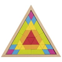 Legespiel Mosaik Dreieck Holz Motorik Spielzeug Kinder