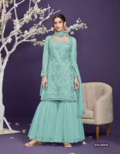 Women Straight Kurti Sharara With Dupatta Set Readymade Kurta Sharara Dress Suit