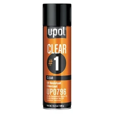 U-POL Premium Aerosols: Clear #1, High Gloss Clearcoat, 15oz UPL-UP0796