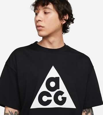 Nike ACG Logo Short Sleeve T-Shirt Black DJ3644 010 Men's Nike ACG Logo Short Sleeve T-Shirt Black DJ3644 010 Men's