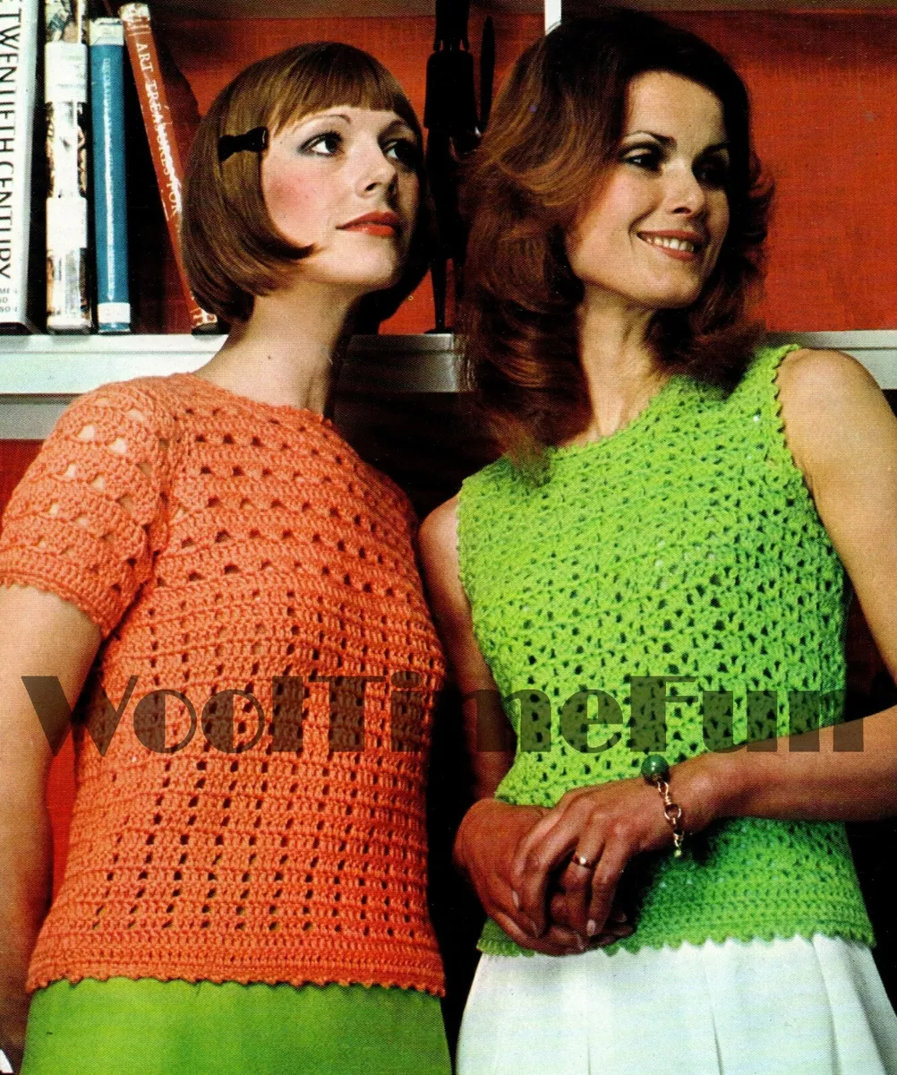 Vintage crochet top sale