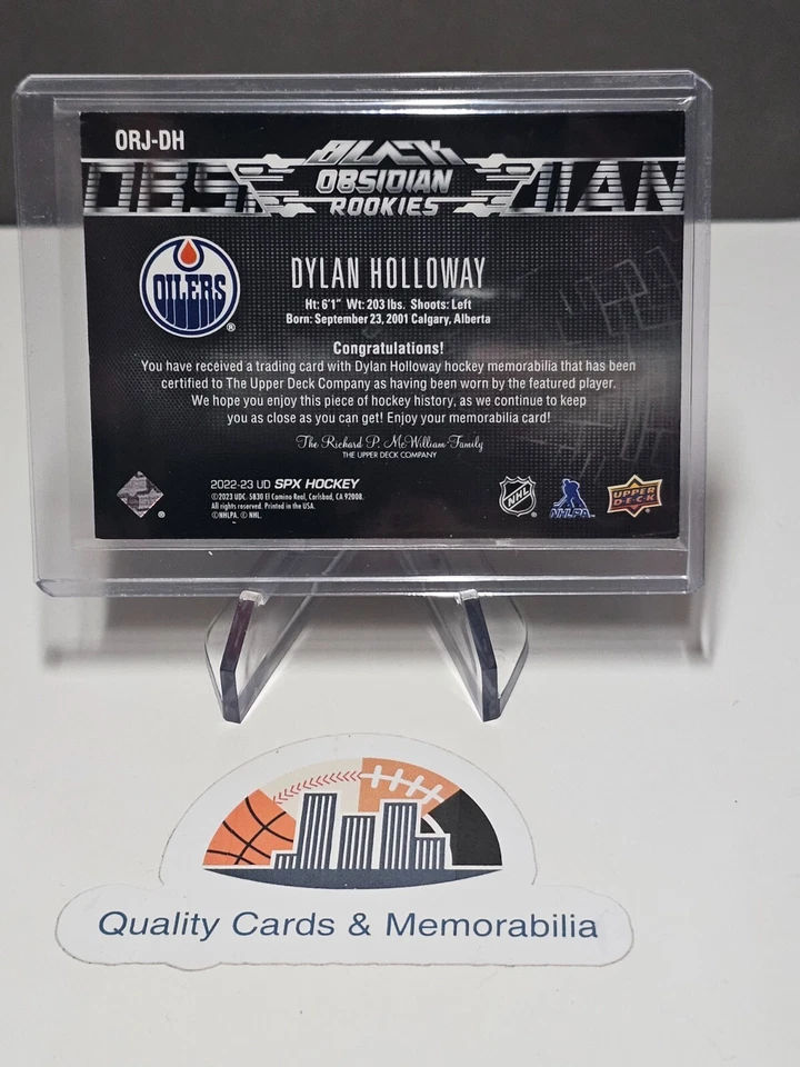2022-23 SPX - UD Black Obsidian Rookies Jersey Dylan Holloway 199/499 - Image 2 of 2