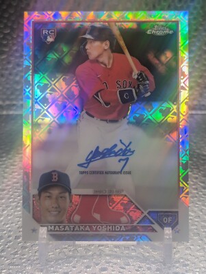 Topps chrome 吉田 RC auto 2023 Topps Chrome Logofractor Masataka Yoshida Autograph RC - RCA