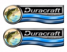 Two Dura Craft Boat Stickers Name Plates