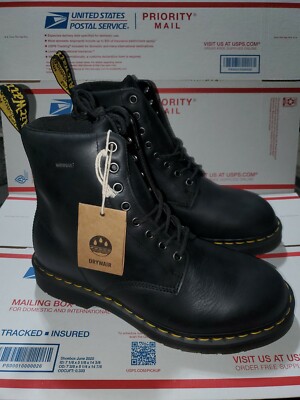 Dr. Martens 1460 Waterproof WP Boots US Mens Size 9M , 10L Black New  Without Box | eBay