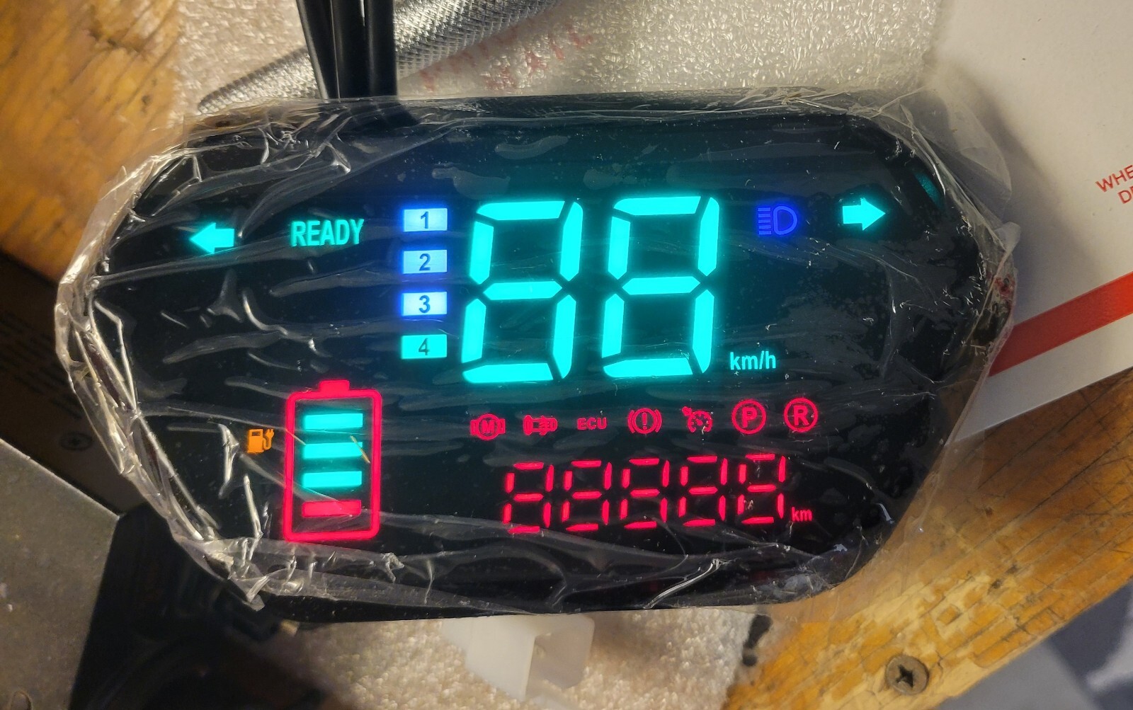 Motorcycle Digital Odometer Speedometer Tach Gauge Screen Turn Gas Pit Dirt Bike