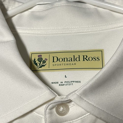 Donald Ross Golf Polo Größe Large weiß DuMol Weingut bestickt neu mit Etikett UVP $ 120 - Bild 2 von 13